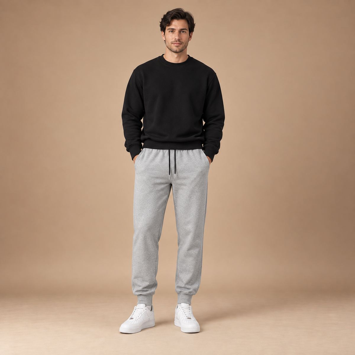 Joggingbroek heren relaxed fit met elastische boorden