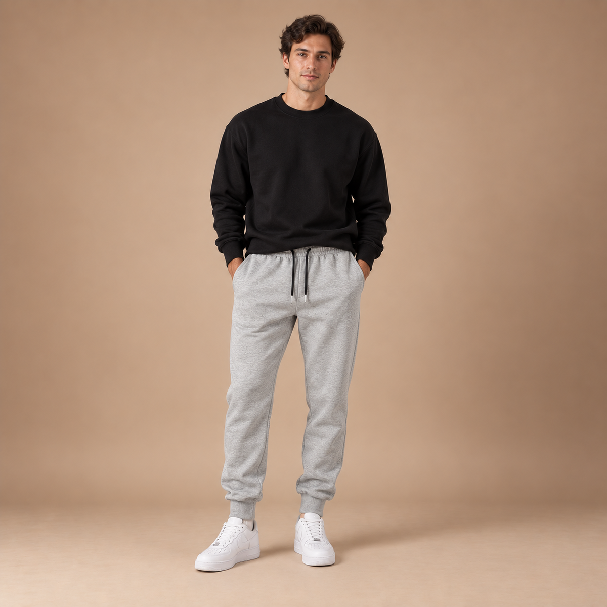 Joggingbroek heren relaxed fit met elastische boorden
