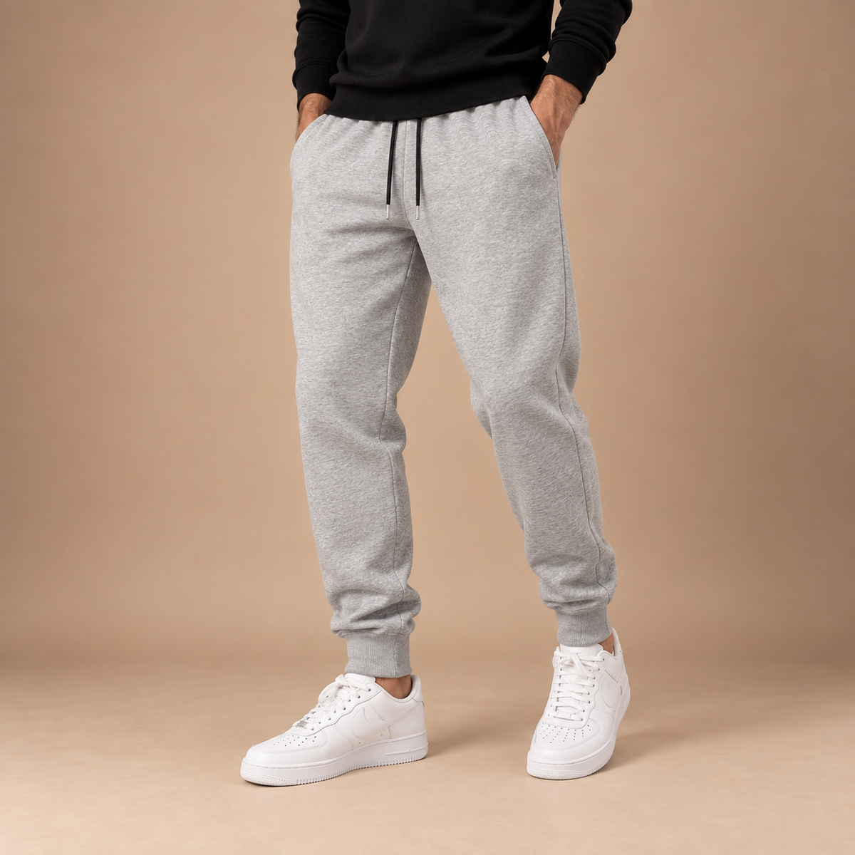 Joggingbroek heren relaxed fit met elastische boorden