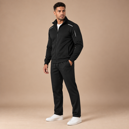 Joggingpak heren tweedelig met rits en opstaande kraag