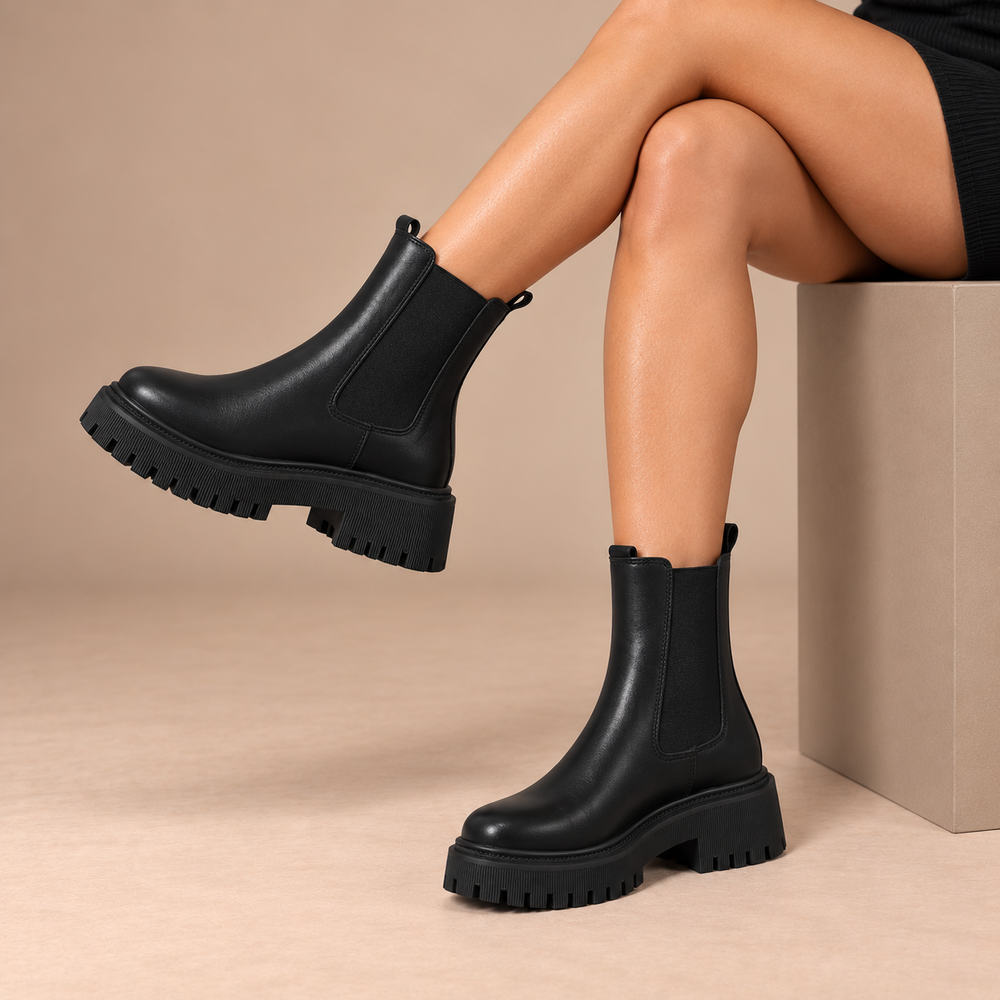Chelsea boots dames met chunky zool