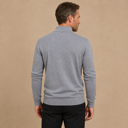 Trui Heren Half Zip - Pullover met Rits en Hoge Kraag