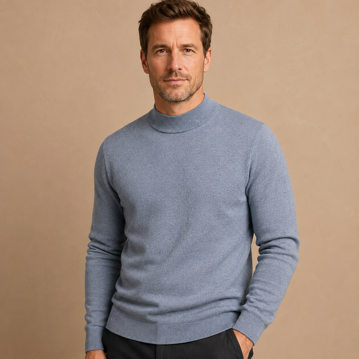 Trui Heren Fijngebreid - Coltrui Pullover met Lange Mouwen