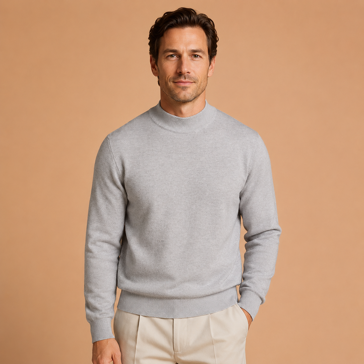 Trui Heren Fijngebreid - Coltrui Pullover met Lange Mouwen