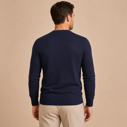 Trui Heren Fijngebreid - Ronde Hals Pullover met Lange Mouwen