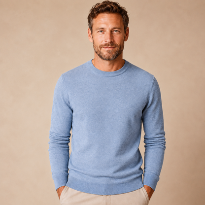 Trui Heren Fijngebreid - Ronde Hals Pullover met Lange Mouwen