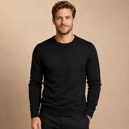Trui Heren Fijngebreid - Ronde Hals Pullover met Lange Mouwen