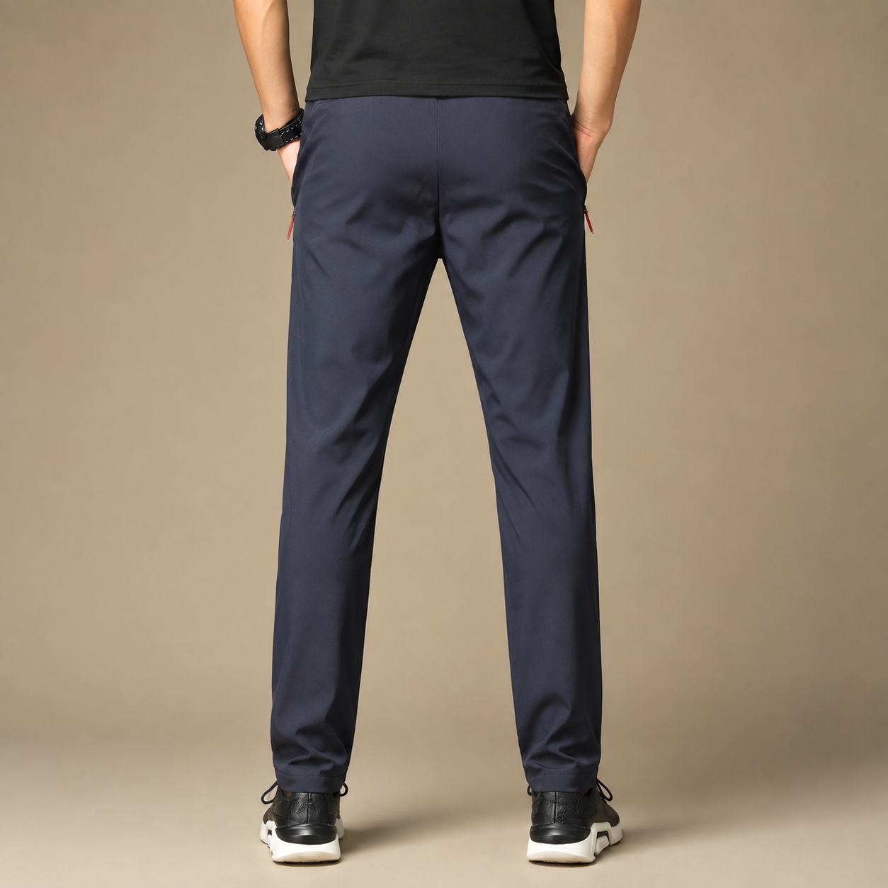 Joggingbroek Heren Sportief – Trainingsbroek met Ritszakken en Trekkoord – productaanzicht 4