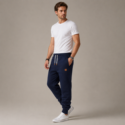 Joggingbroek Heren Casual – Sweatpants met Trekkoord Zijzakken en Elastische Boorden – productafbeelding