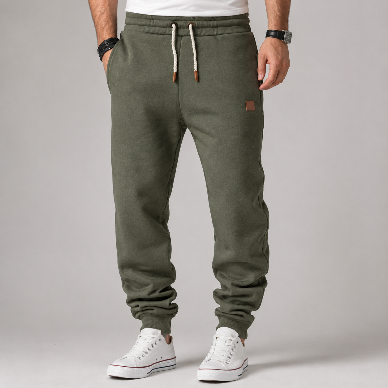 Joggingbroek Heren Casual – Sweatpants met Trekkoord Zijzakken en Elastische Boorden – productaanzicht 9