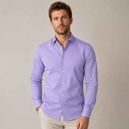 Overhemd Heren Slim Fit – Lange Mouw Shirt met Kraag en Knopen – productaanzicht 8