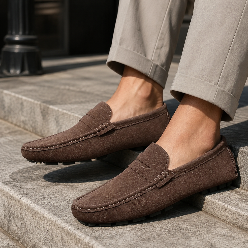 Loafers Heren Suede Look - Penny Instappers met Mocassin Design en Comfort Zool