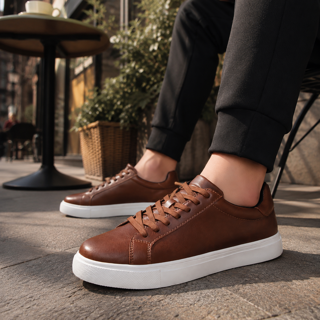 Sneakers Heren Casual - Lage Veterschoenen met Comfort Zool