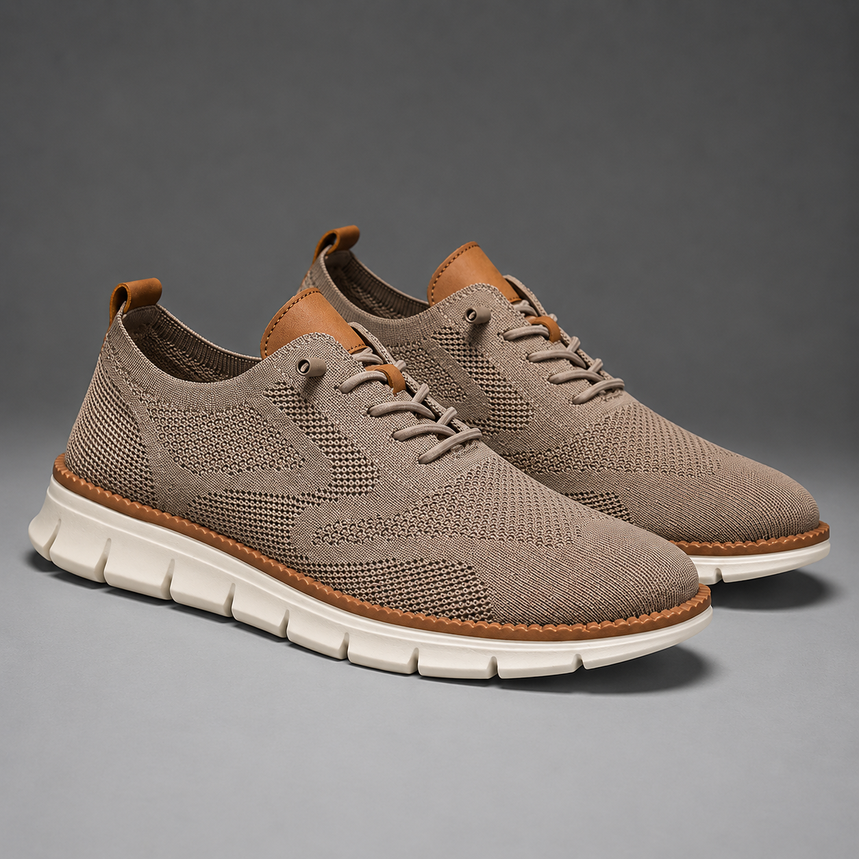 Sneakers Heren Ademend – Lage Veterschoenen met Knit Bovenwerk en Flexibele Zool – productaanzicht 3