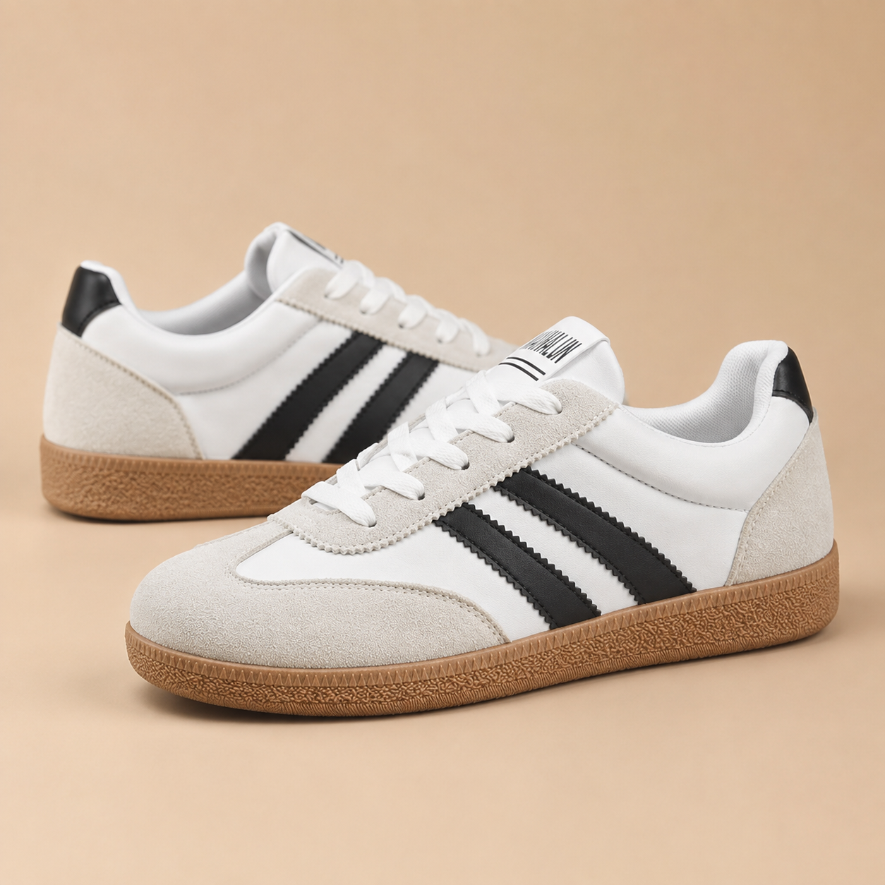 Sneakers Heren Retro – Lage Veterschoenen met Suede Look en Gum Zool – productaanzicht 2