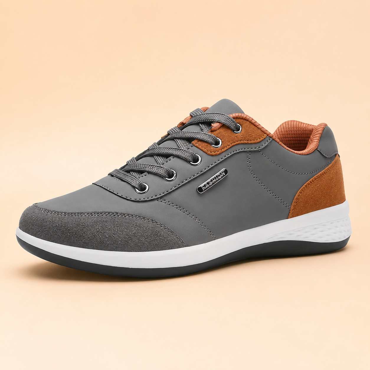 Sneakers Heren Casual – Lage Veterschoenen met Comfort Zool en Suede Look – productaanzicht 2