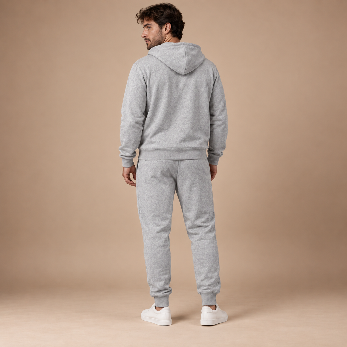 Joggingpak heren tweedelig met vest, capuchon en broek
