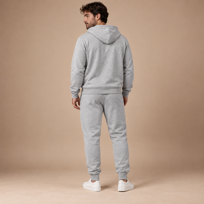 Joggingpak heren tweedelig met vest, capuchon en broek