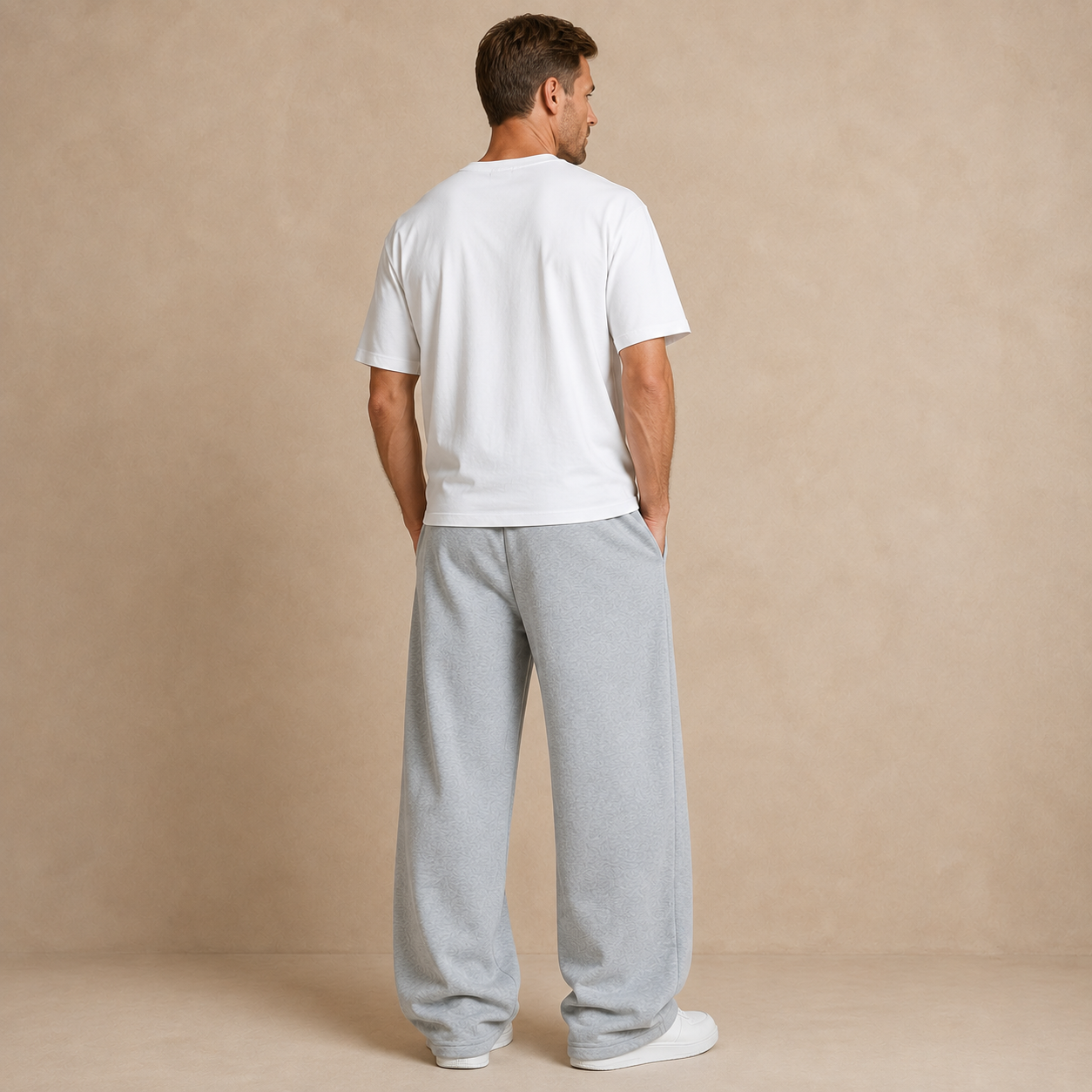 Joggingbroek Heren Casual - Wijde Sweatpants met Trekkoord en Rechte Pijp