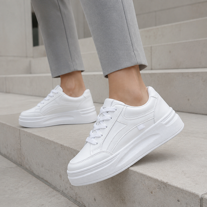 Sneakers dames platform met comfortabele pasvorm – draagbeeld