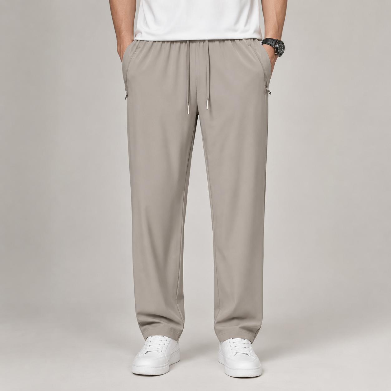 Joggingbroek Heren Lichtgewicht – Casual Trainingsbroek met Ritszakken en Trekkoord – productaanzicht 6