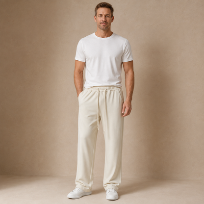 Joggingbroek Heren Casual – Sweatpants met Trekkoord Zijzakken en Rechte Pijp – productafbeelding