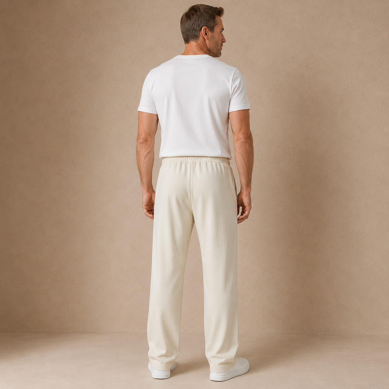 Joggingbroek Heren Casual – Sweatpants met Trekkoord Zijzakken en Rechte Pijp – productaanzicht 4