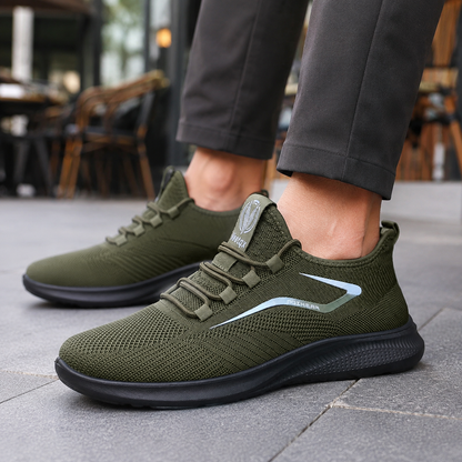 Sneakers Heren Ademend – Lage Instap Schoenen met Knit Bovenwerk en Flexibele Zool – productaanzicht 3