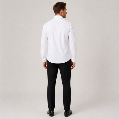 Heren Overhemd Slim Fit – Lange Mouw, Klassieke Kraag en Knoopsluiting