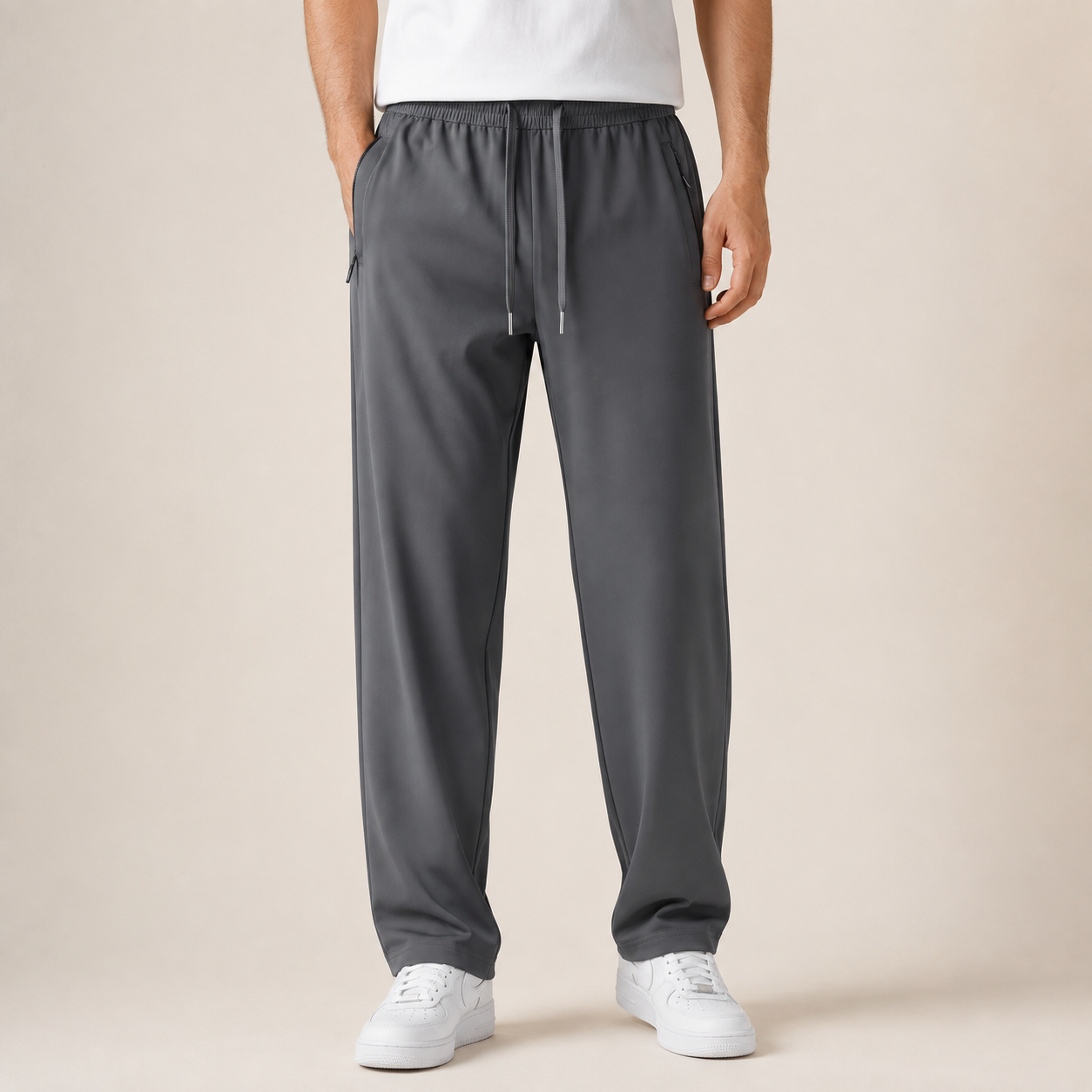 Joggingbroek Heren Lichtgewicht – Casual Trainingsbroek met Ritszakken en Trekkoord – productafbeelding