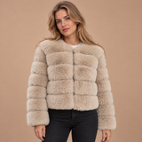 Faux Fur Jas Dames – Korte Jas met Lange Mouwen
