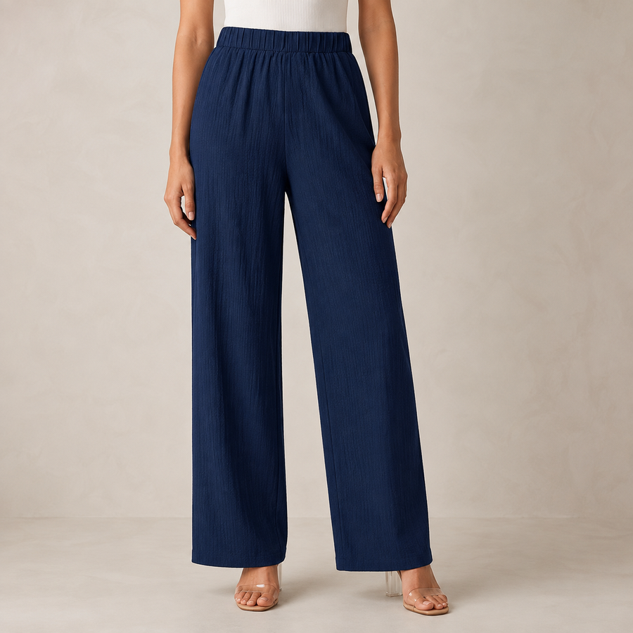 Broek Dames Wijd - Luchtige Zomerbroek met Elastische Taille
