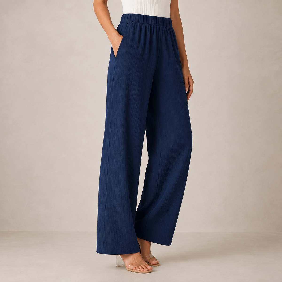 Broek Dames Wijd - Luchtige Zomerbroek met Elastische Taille