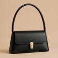 Handtas Dames - Schoudertas met Flap en Gouden Sluiting