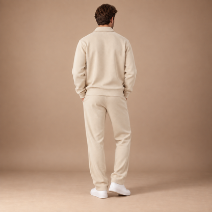 Huispak heren beige - achteraanzicht