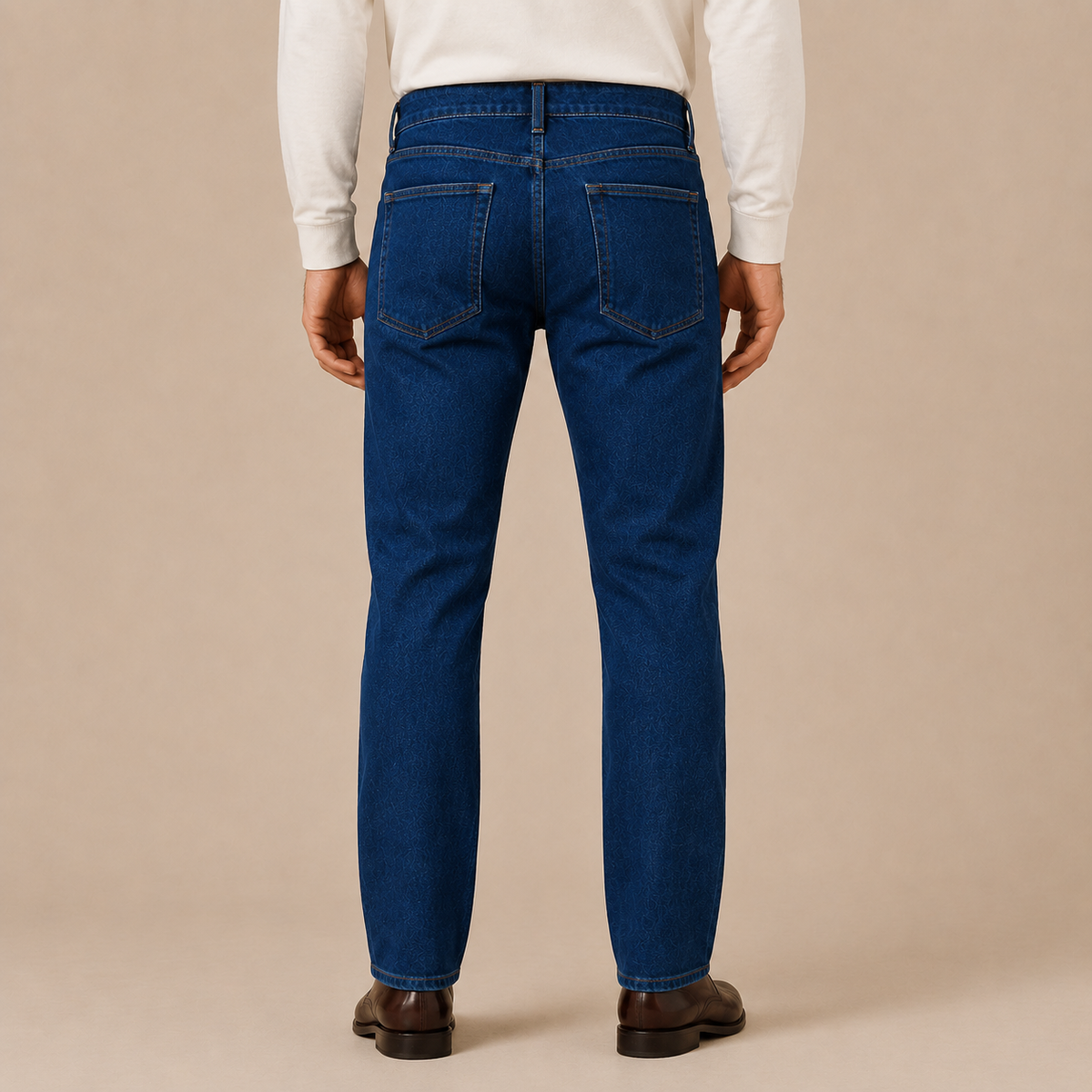 Jeans heren slim straight met achterzakken en rechte pijpen