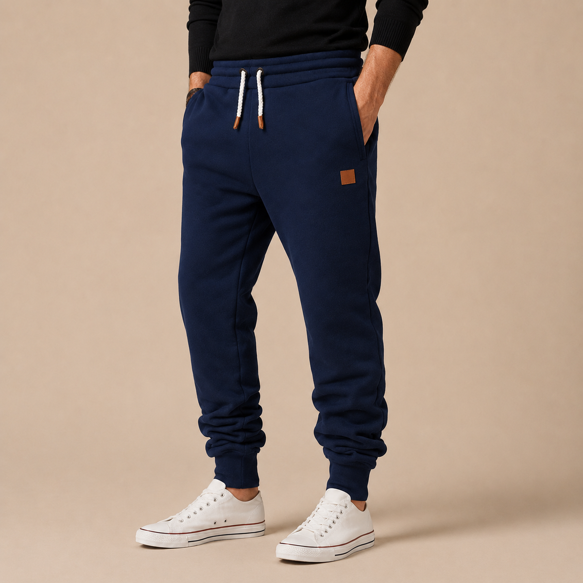 Joggingbroek Heren Casual - Sweatpants met Trekkoord Zijzakken en Elastische Boorden