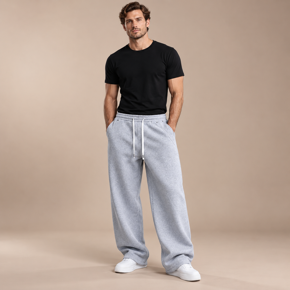 Joggingbroek Heren Extra Wide Leg – Loose Fit Sweatpants met Trekkoord