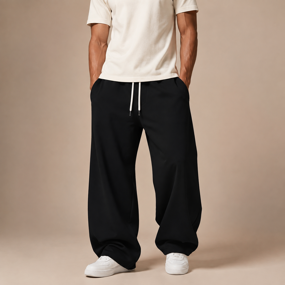 Joggingbroek Heren Loose Fit – Warme Broek met Fleecevoering