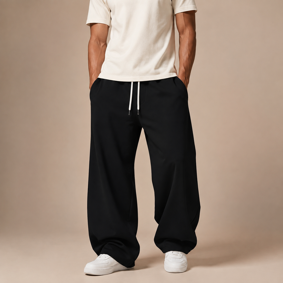 Joggingbroek Heren Loose Fit – Warme Broek met Fleecevoering