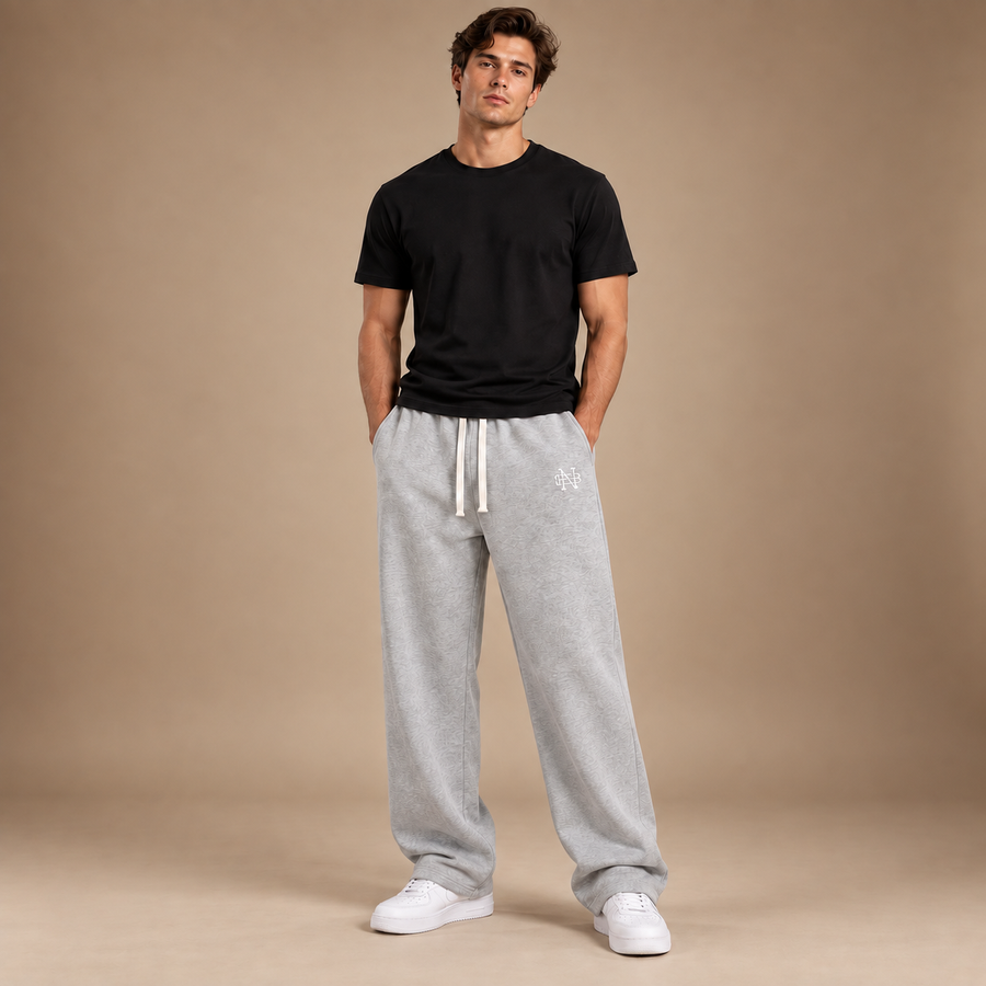 Joggingbroek Heren Wide Leg – Loose Fit Broek met Trekkoord