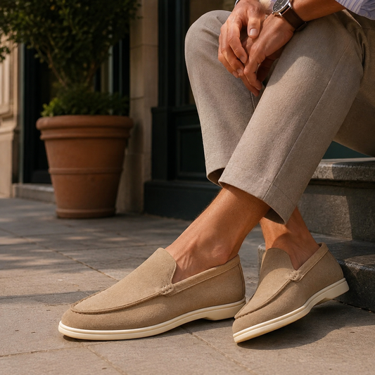 Loafers Heren Suede – Nette Instappers met Mocassin Design en Comfort Zool – productafbeelding