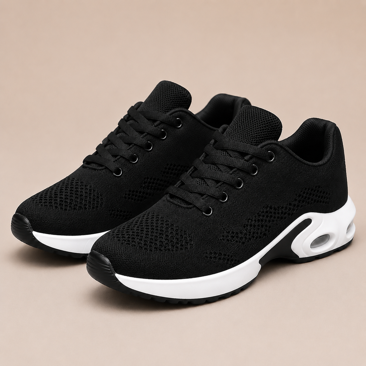 Sneakers Dames Casual - Lage Mesh Schoenen met Veters en Comfort Zool