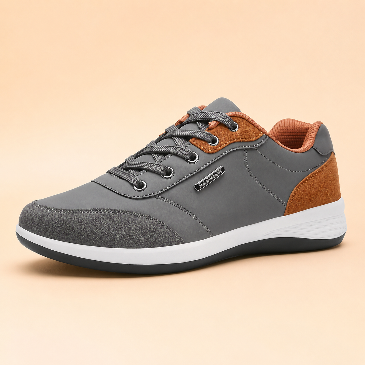 Sneakers Heren Casual – Lage Veterschoenen met Comfort Zool en Suede Look – productaanzicht 2