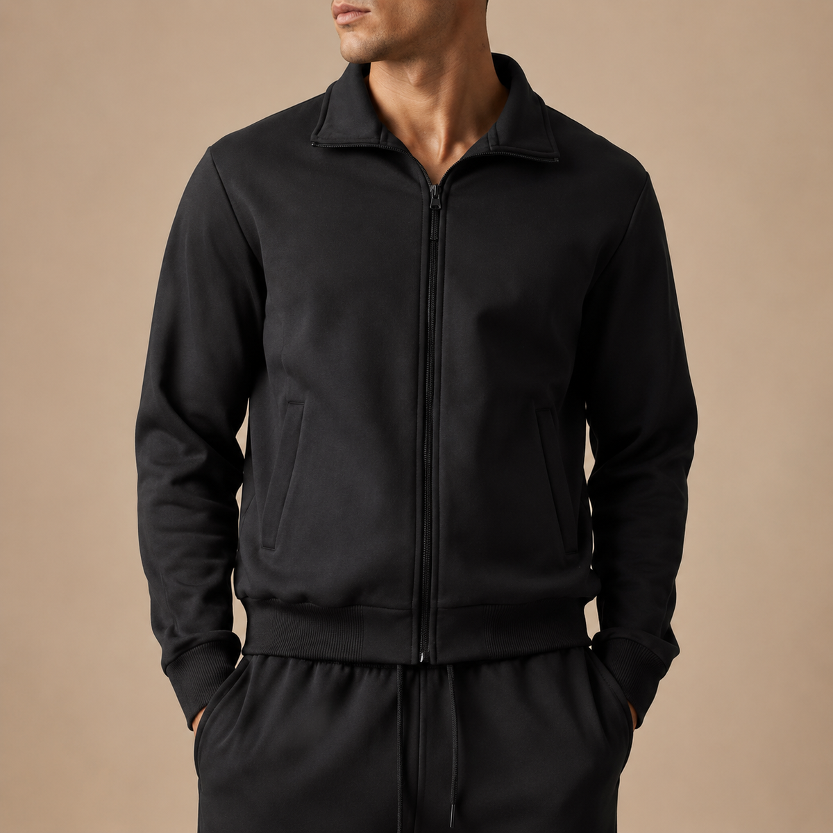 Trainingspak Heren – Vest met Rits en Straight Leg Broek