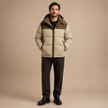 Winterjas Heren Gewatteerd - Pufferjas met Capuchon en Cord Details