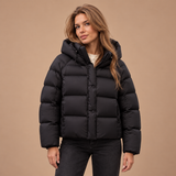 Puffer Jas Dames – Korte Winterjas met Capuchon